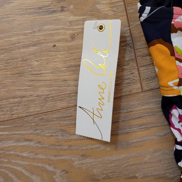 151. Anne Cole swim top with underwire. Multi color floral. Size 38C/40B. NWT - Picture 3 of 4